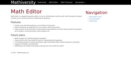 mathiversity.com Math Editor image