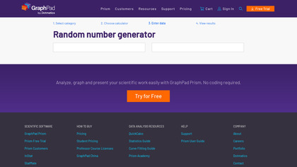 GraphPad Random number generator image