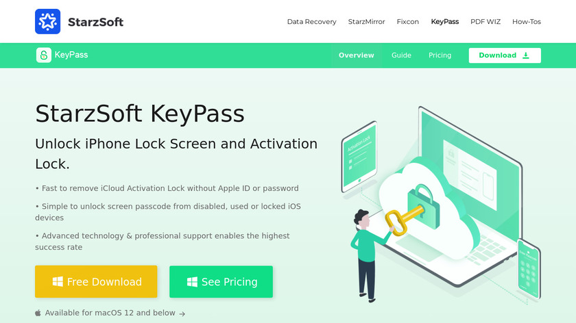 StarzSoft KeyPass Landing Page