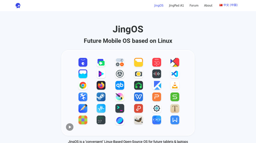 JingOS Landing Page