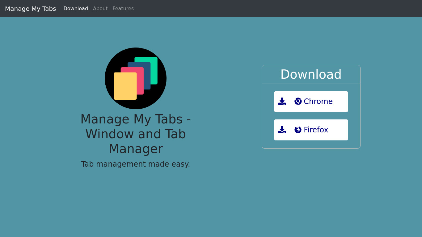 Manage My Tabs Landing page