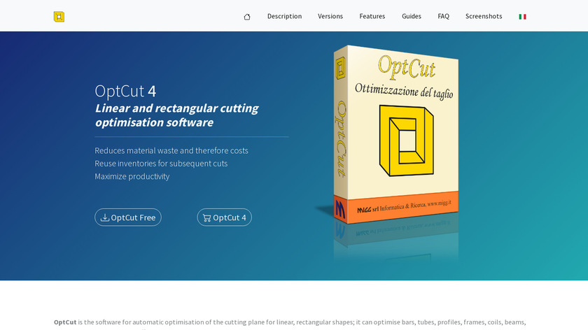 OptCut Landing Page