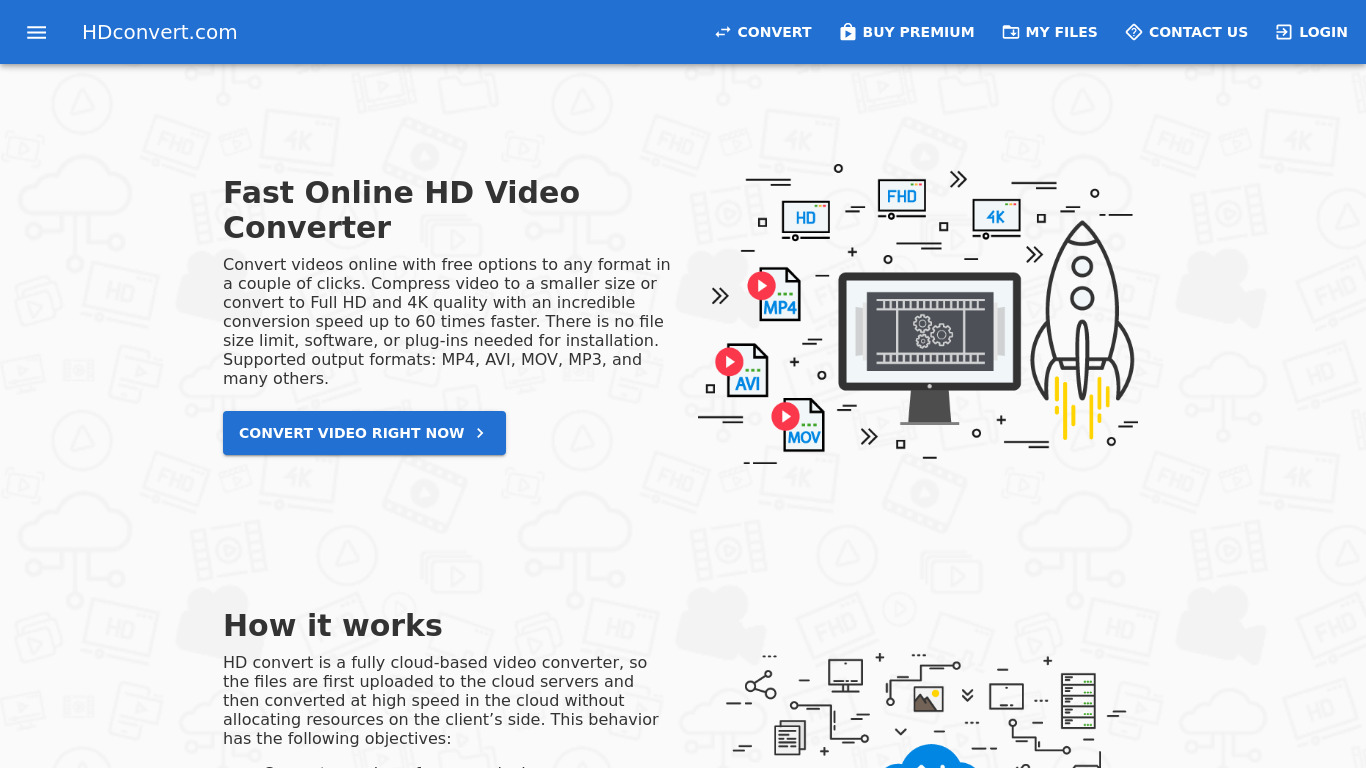 HDConvert Landing page