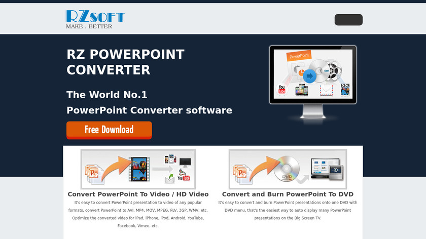 RZ PowerPoint Converter Landing Page