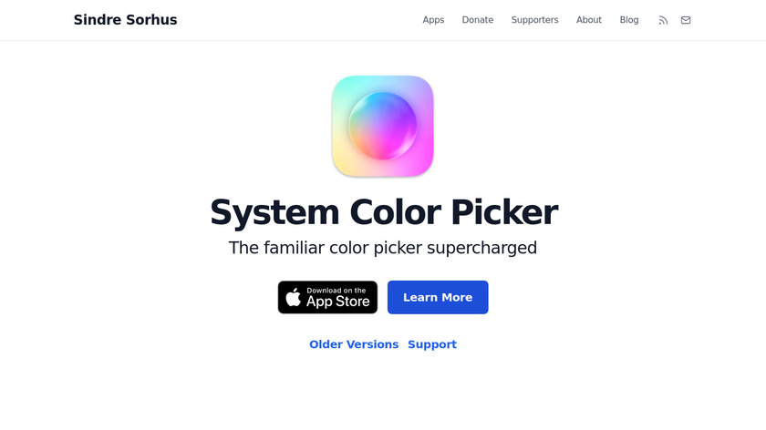 System Color Picker Landing Page