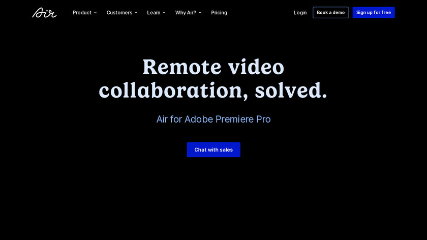 Air for Adobe Premiere Pro Landing Page