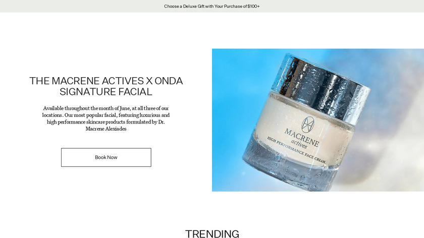 Onda Beauty Landing Page
