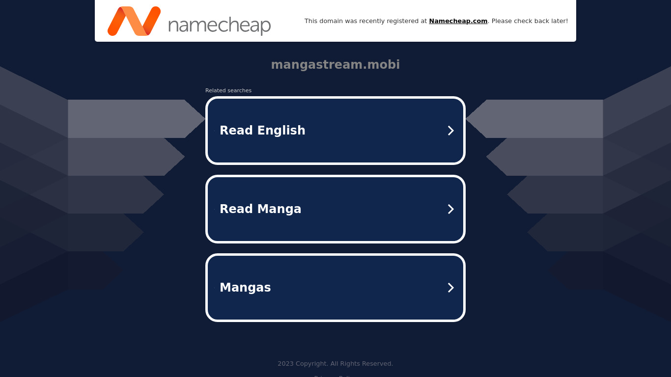 Mangastream Landing page