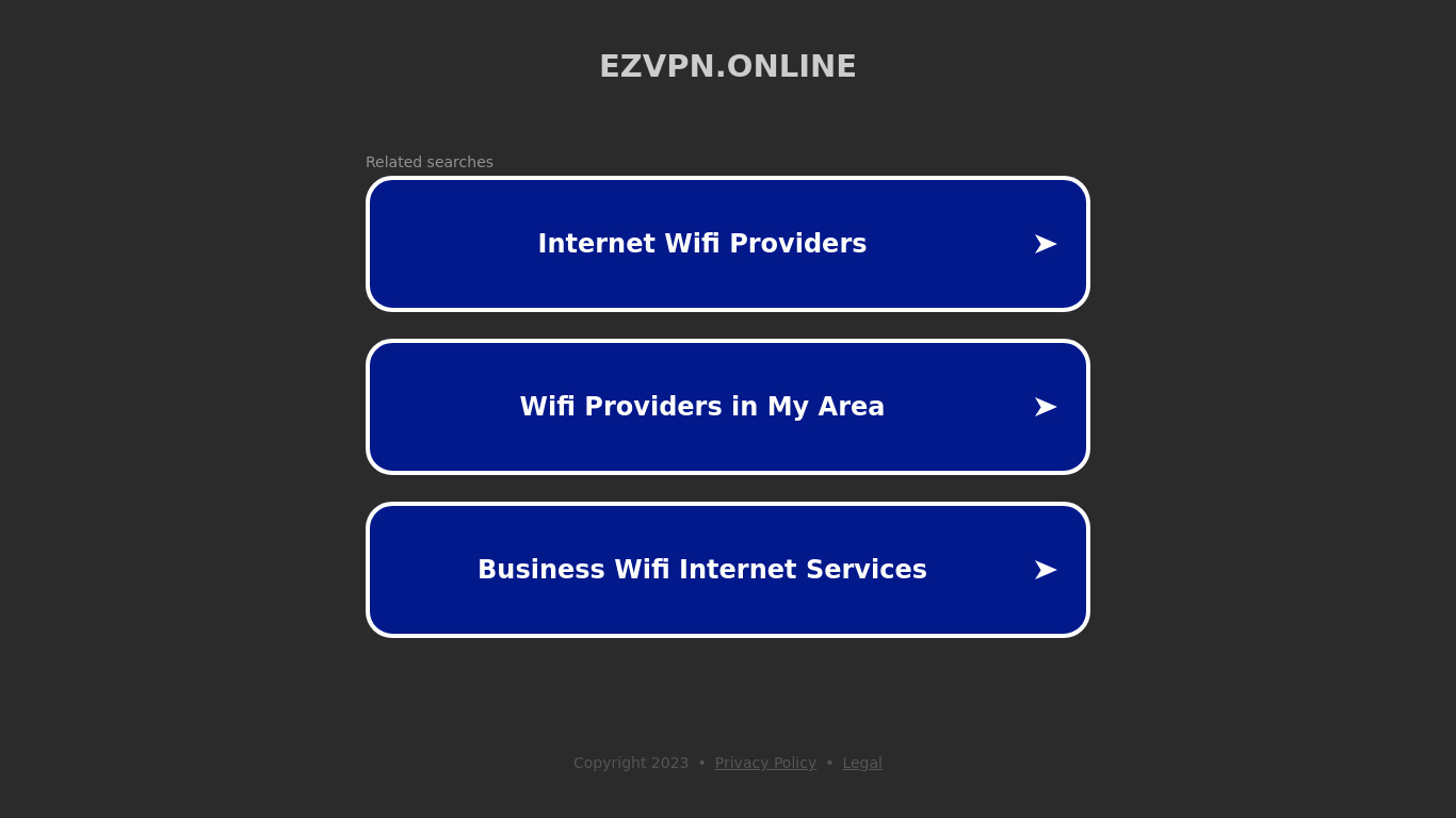 EZ VPN Landing page