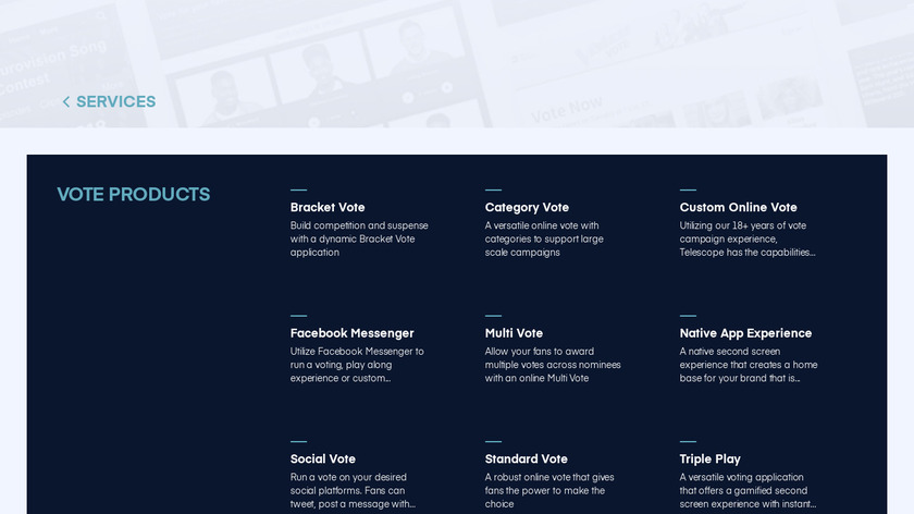 Telescope Voting Landing Page