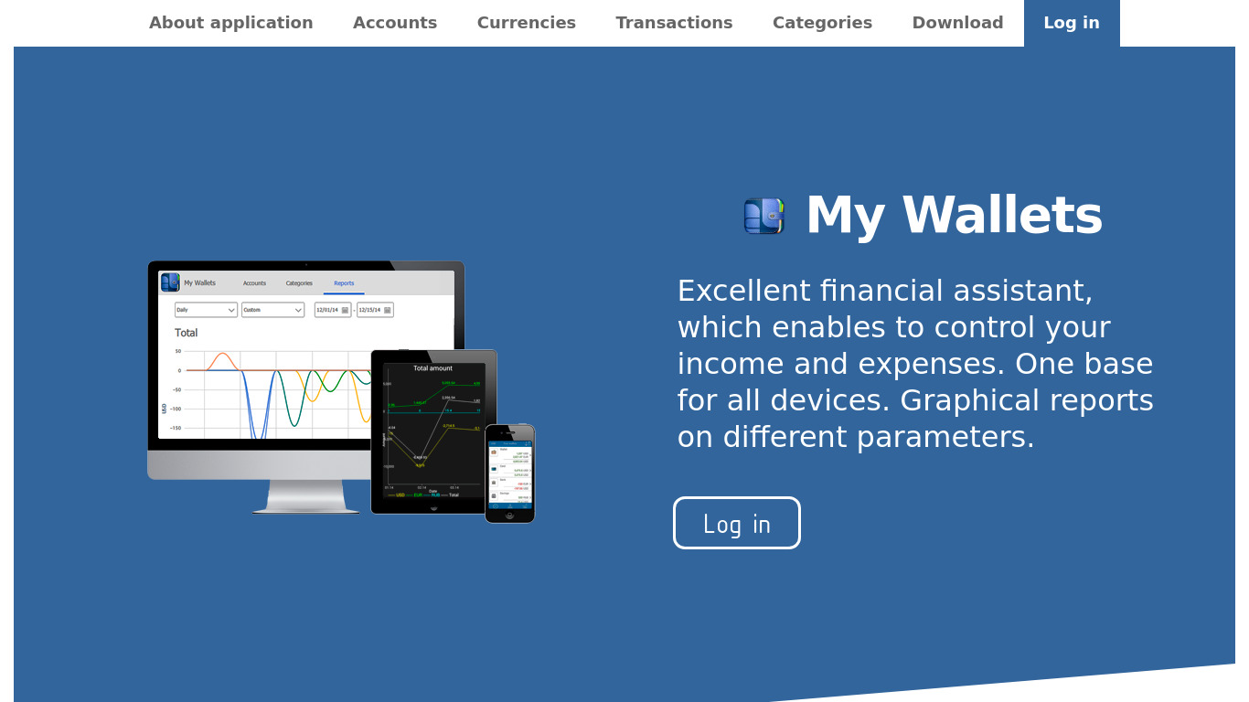 My Wallets Landing page