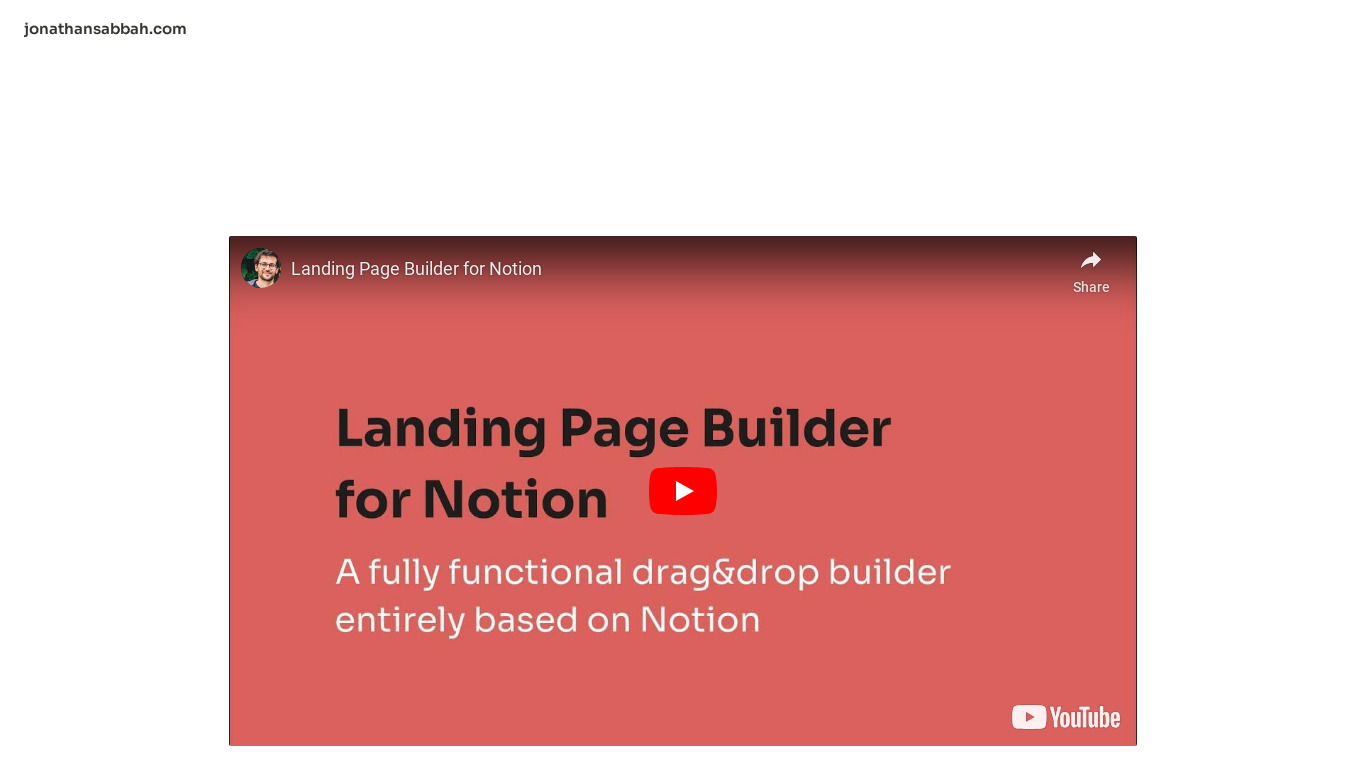 Landing Page Builder for Notion Landing page