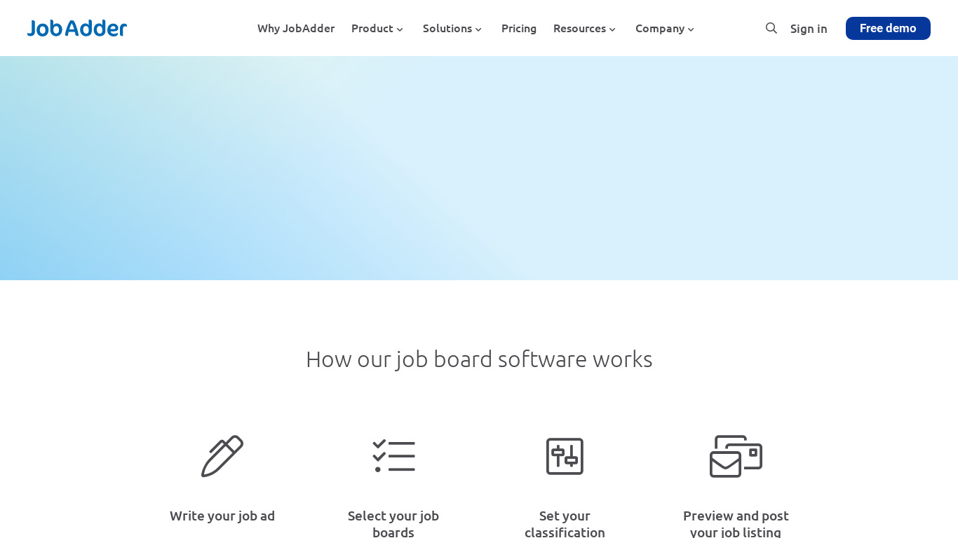 Jobadder Job Posting Landing page