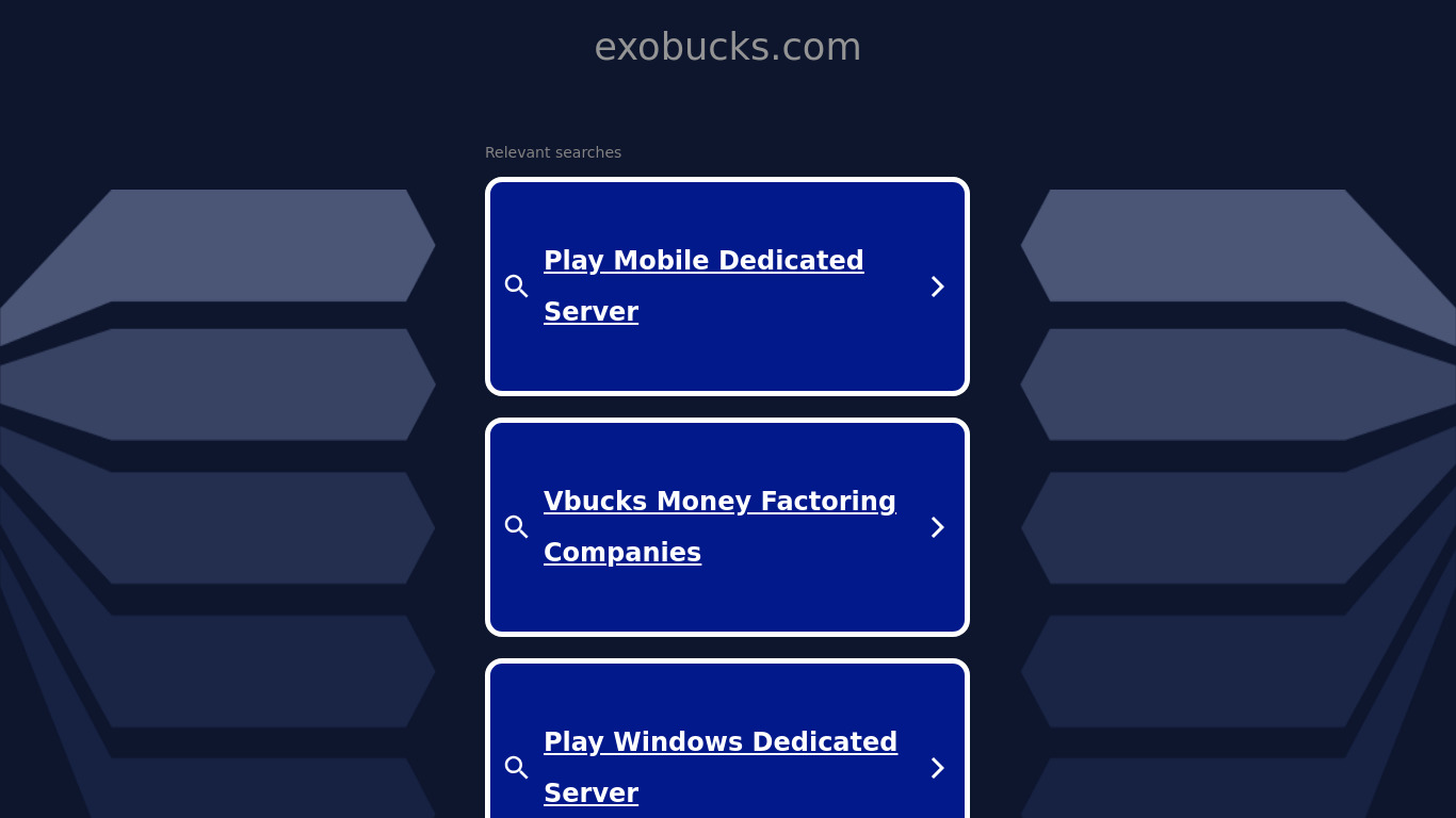 ExoBucks Landing page