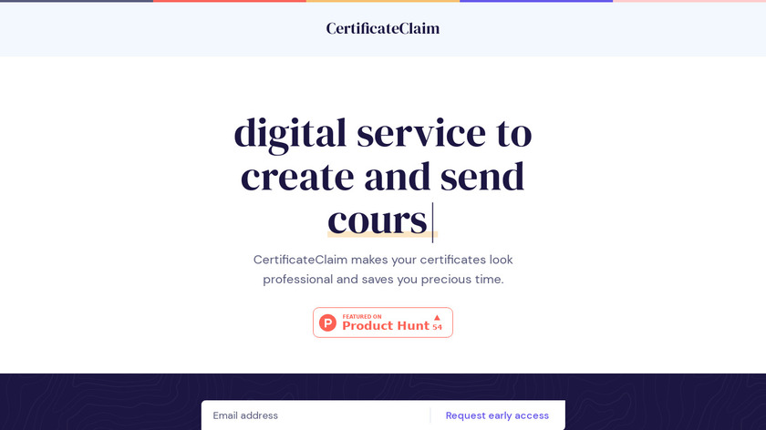 CertificateClaim Landing Page