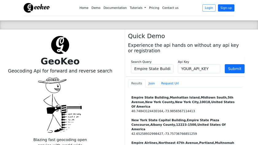 Geokeo Landing Page
