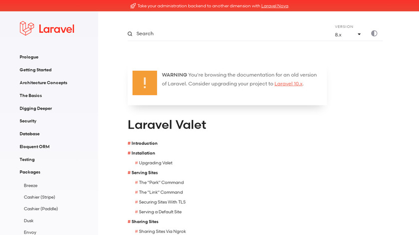 Laravel Valet Landing Page