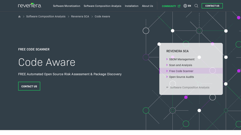 Revenera FlexNet Code Aware Landing Page