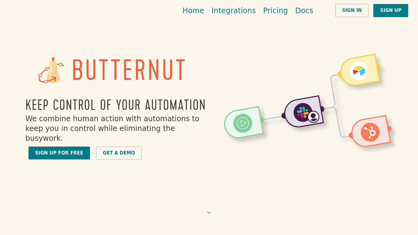 Butternut.tech Landing page