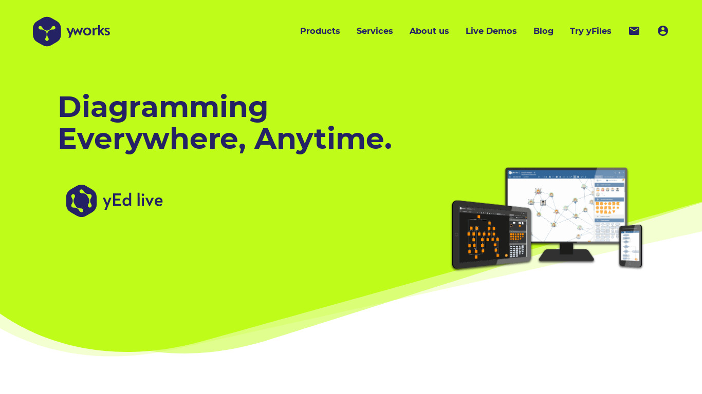 yEd Live Landing page