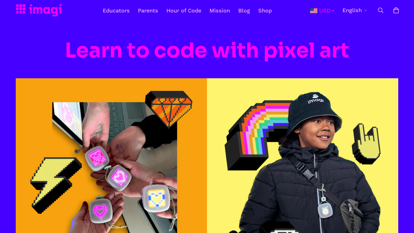 imagi Landing page