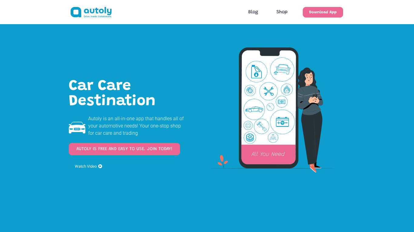 Autoly Landing page