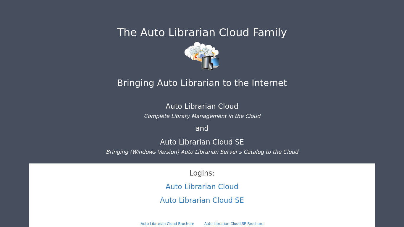 Auto Librarian Landing page