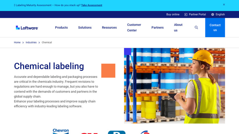NiceLabel Chemical Labeling Landing Page