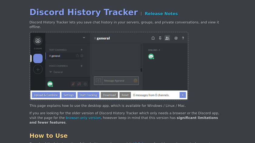Discord History Tracker Landing Page