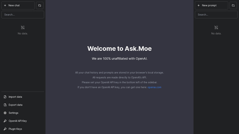 Ask.Moe Landing Page