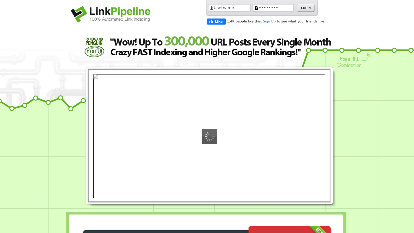 LinkPipeline Landing page