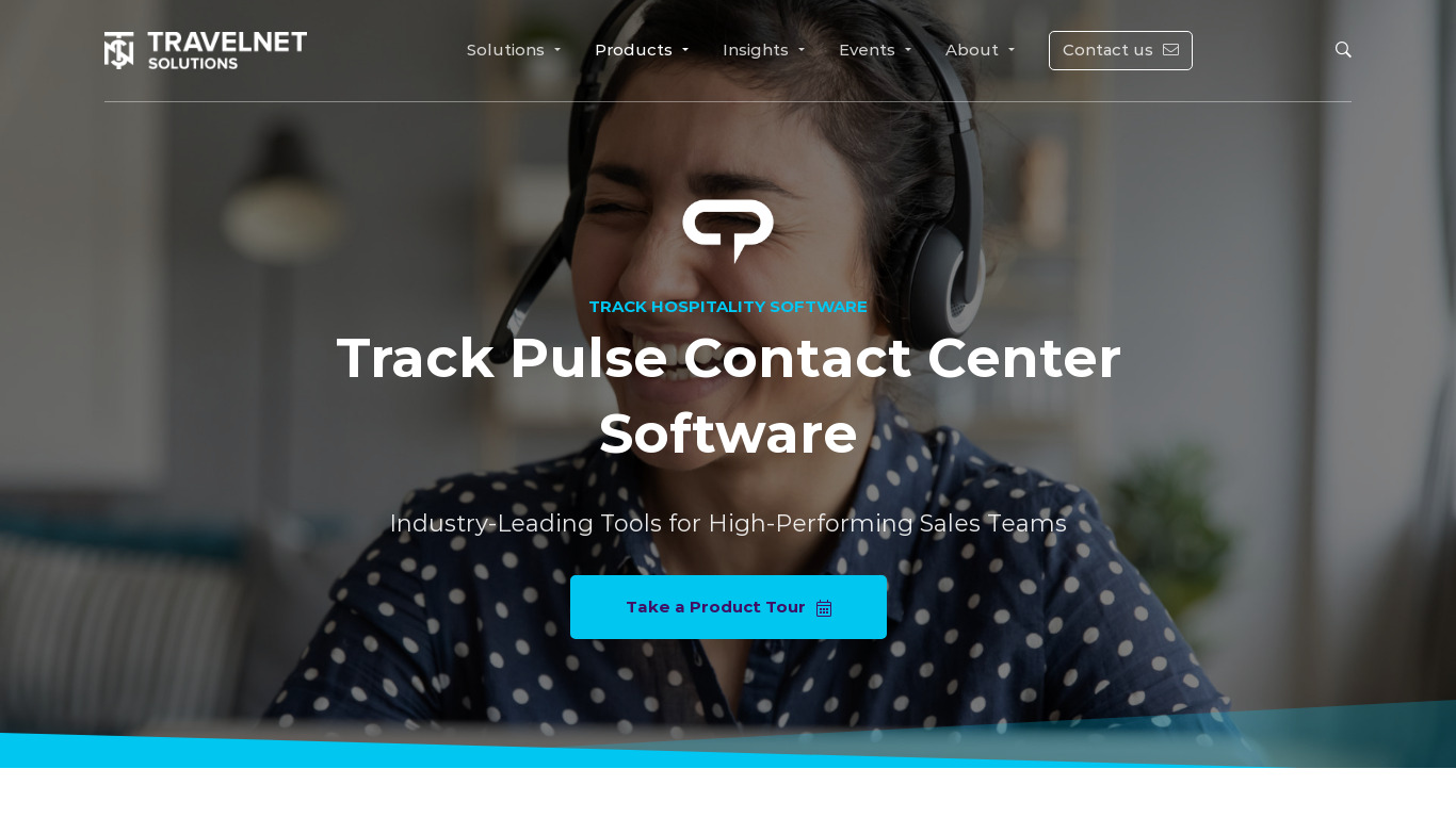 TRACK Pulse Landing page