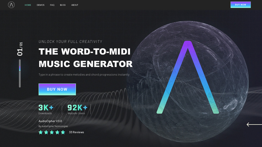 AudioCipher Landing Page