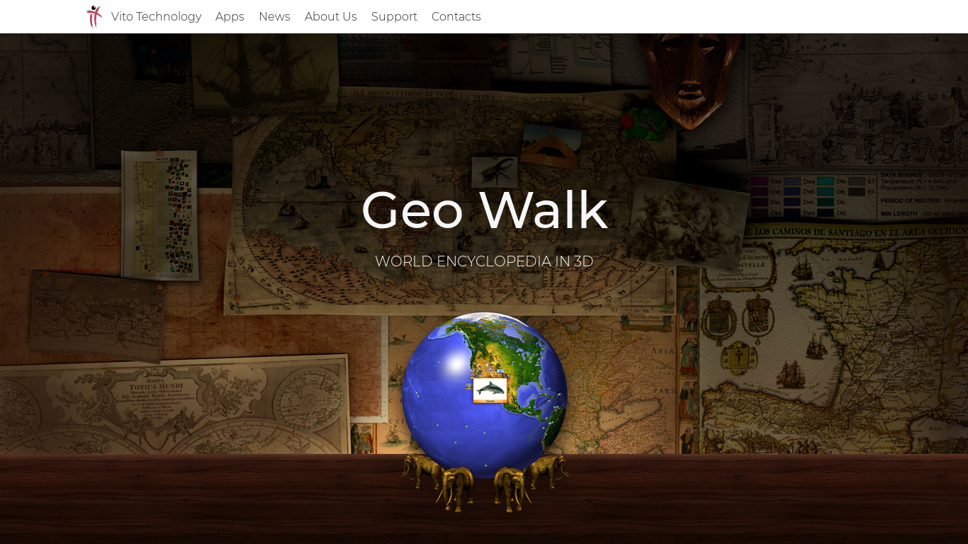 Geo Walk by Vito Technology Landing page
