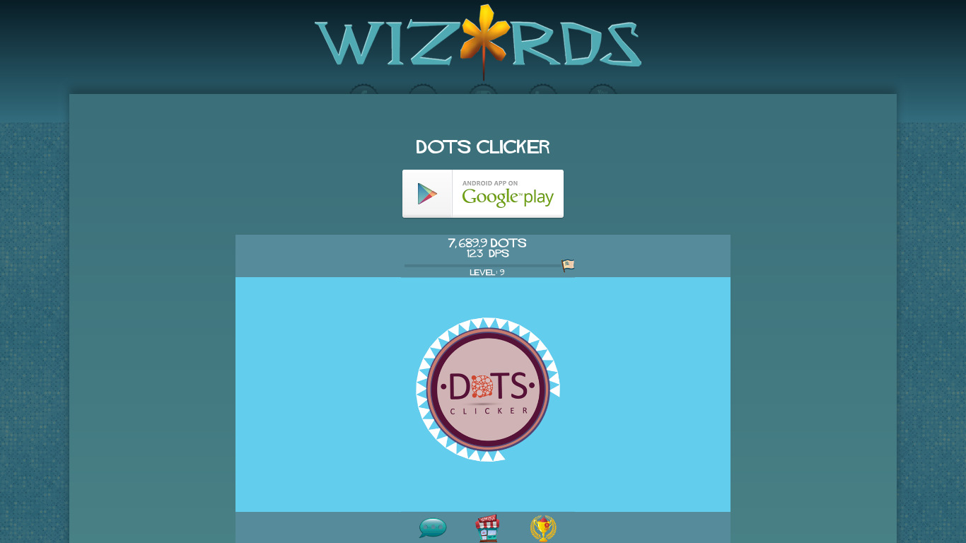 Dots Clicker Landing page