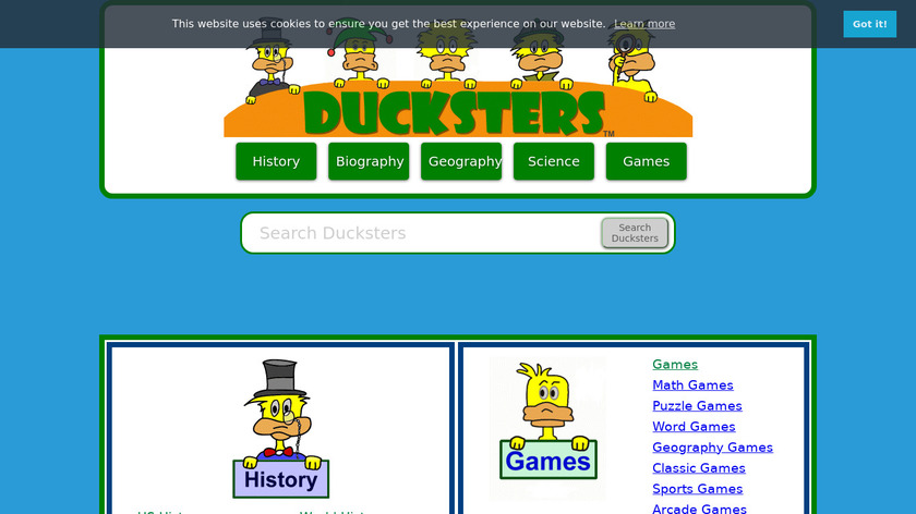 Ducksters Landing Page