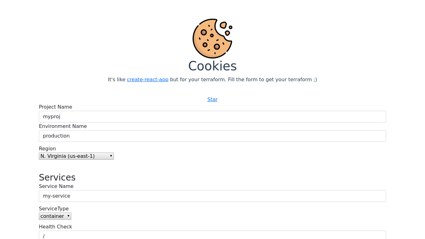Cookies by Digger Landing page