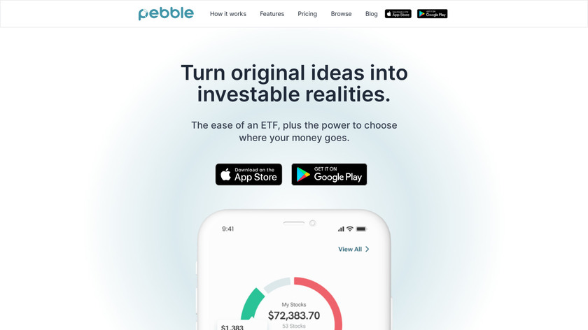 Pebble Finance Landing Page