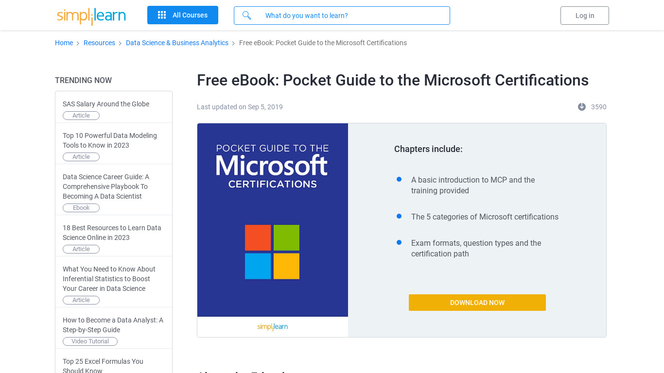 Guide to the Microsoft Certifications Landing page