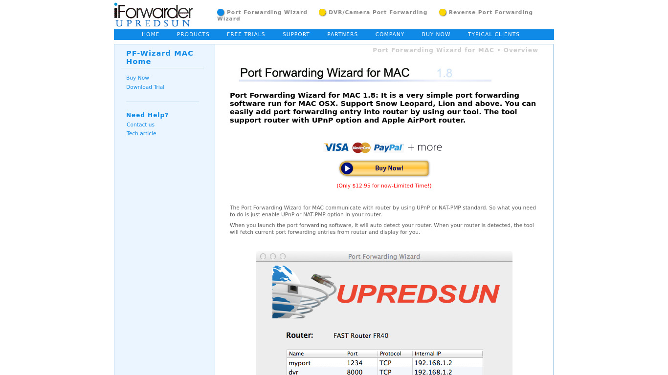 Port Forwarding Wizard for Mac Landing page