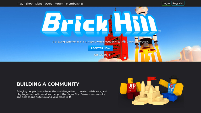 Brick Hill Landing Page