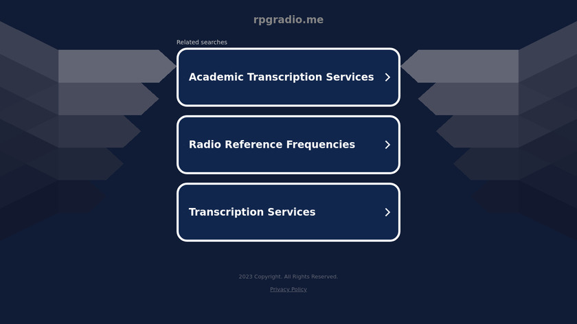 RPGM Radio Landing Page
