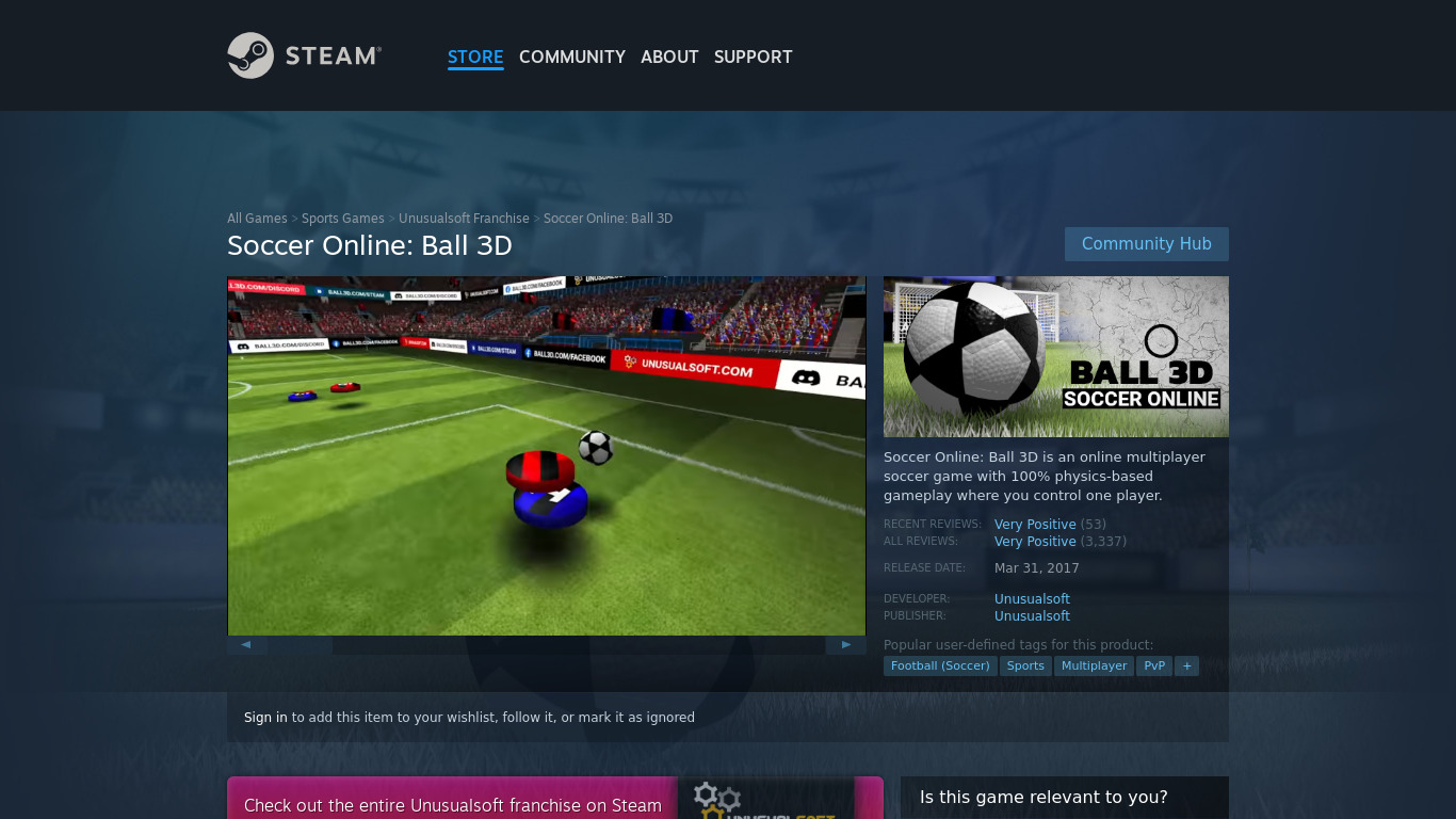Ball 3D Landing page