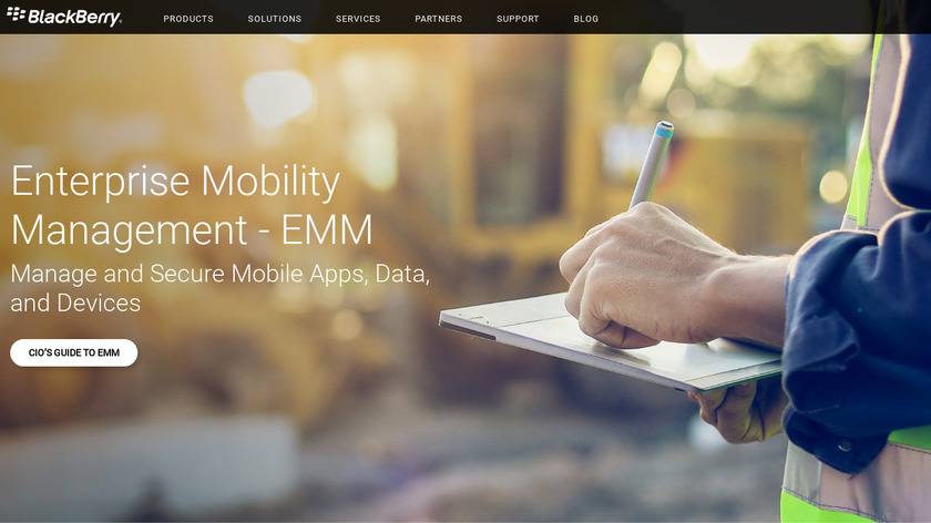 BlackBerry Enterprise Mobility Management Landing Page