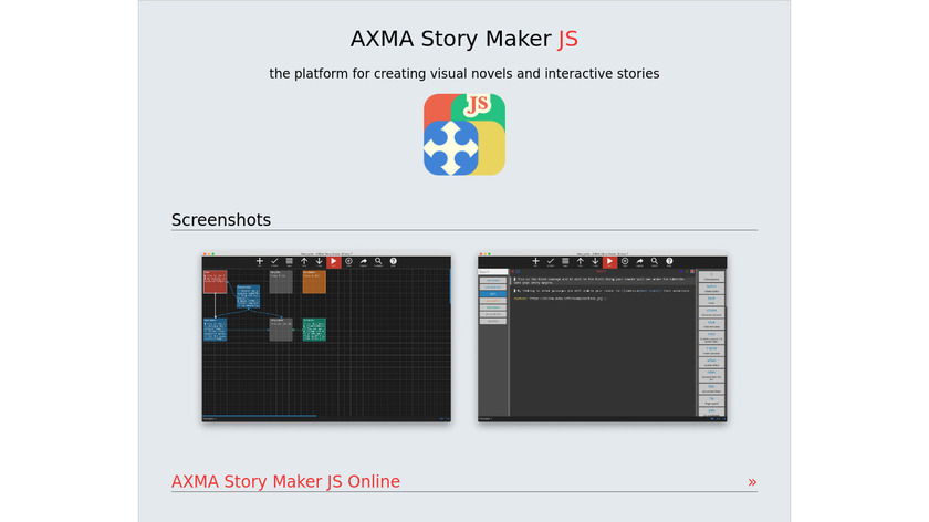 AXMA Story Maker Landing Page
