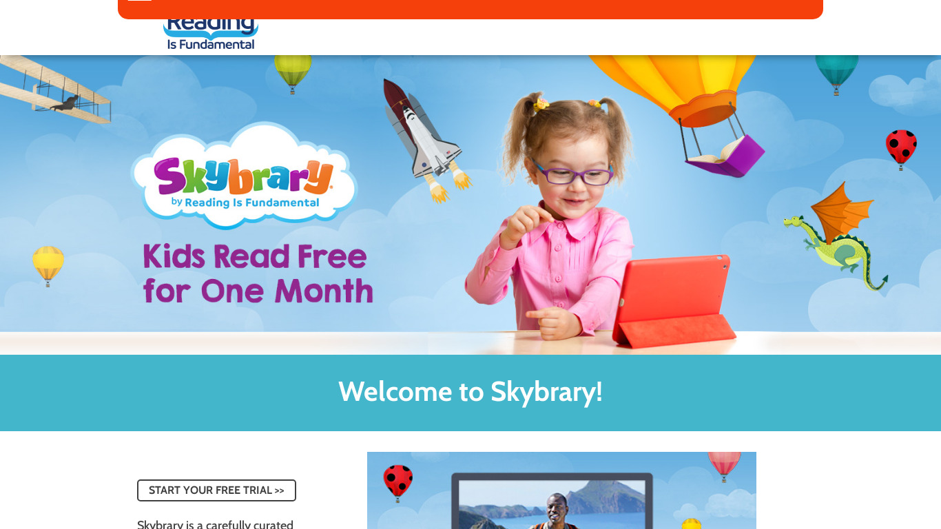 Skybrary Landing page