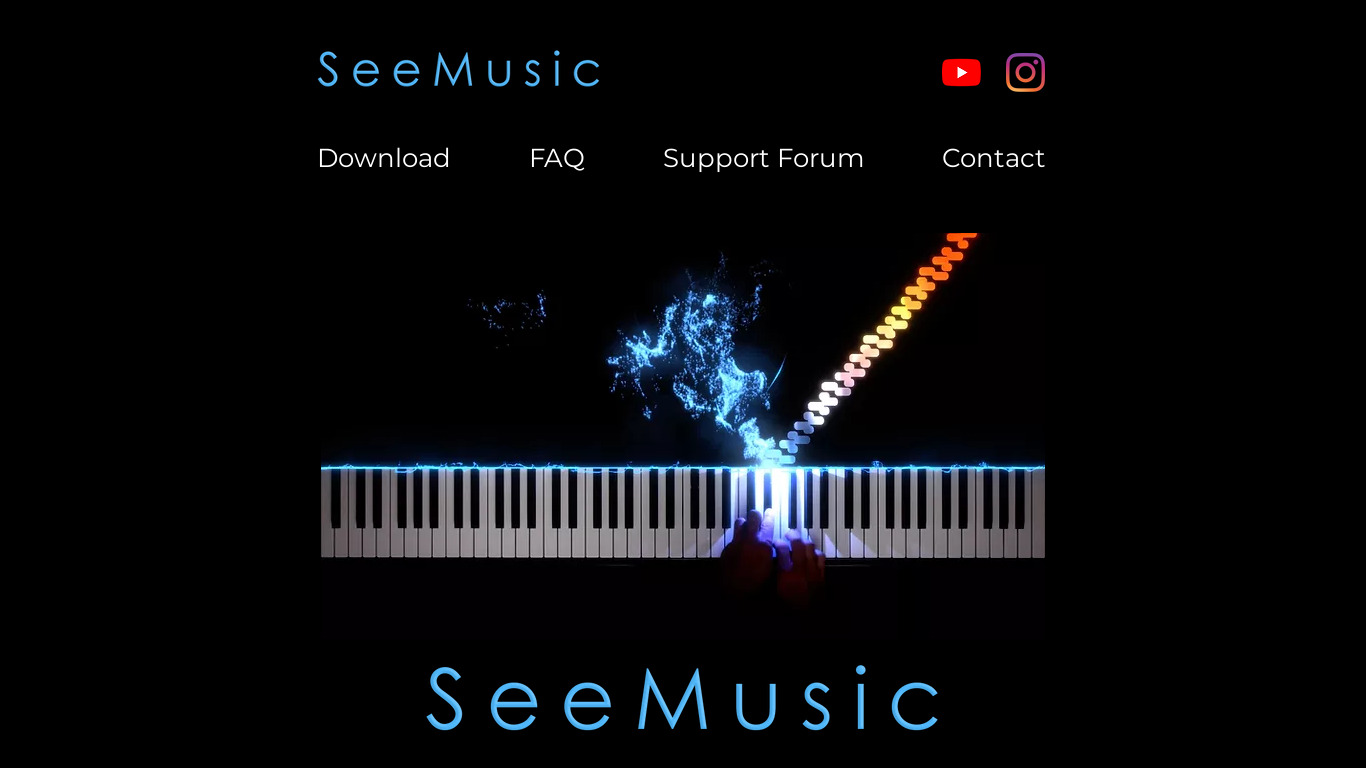 Visual Music Design Landing page