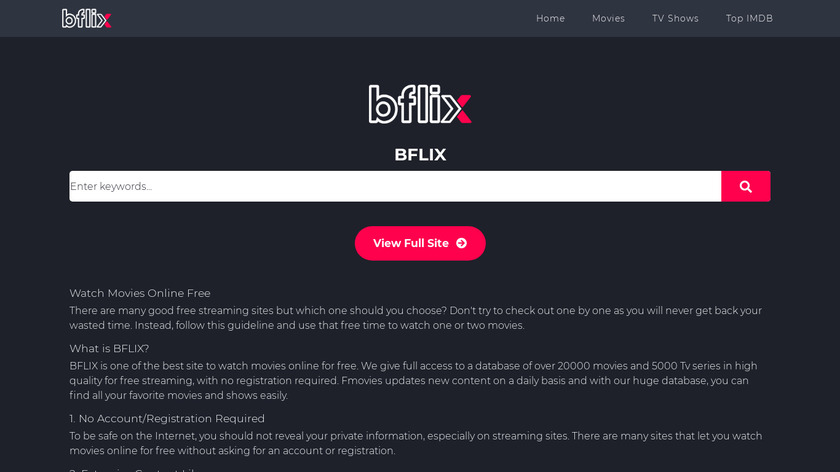 BFLIX Landing Page