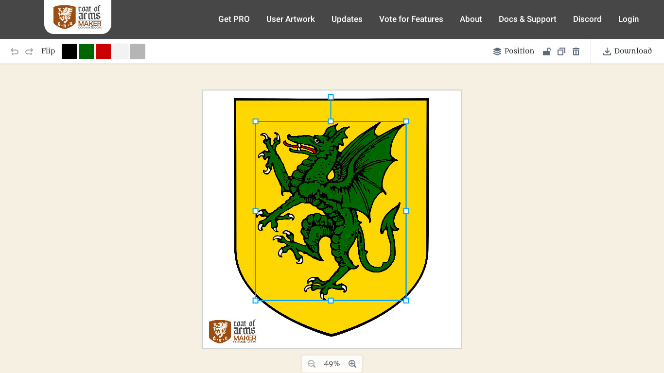 Coat of Arms Maker Landing page