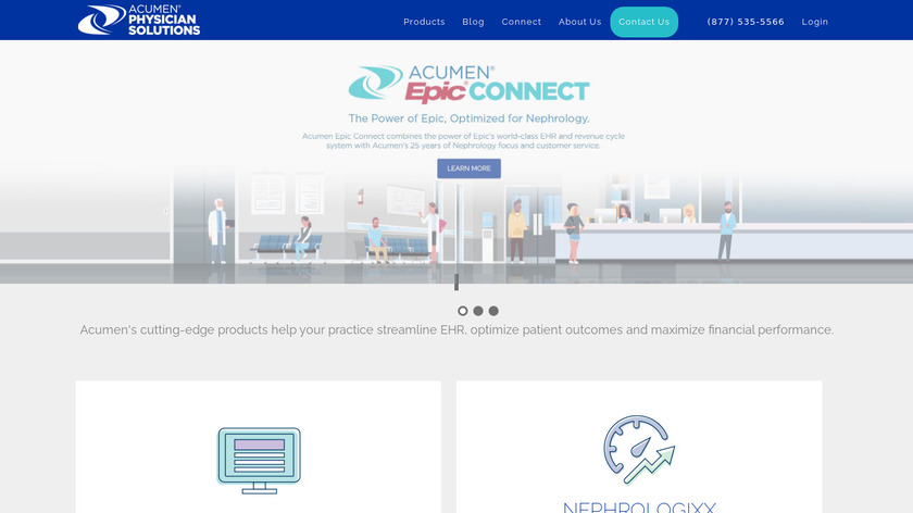 Acumen nEHR Landing Page